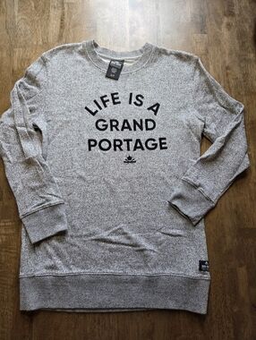Hudson's Bay Grand Portage Heathered Gray Crewneck